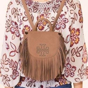 Tory Burch mini fringe back pack